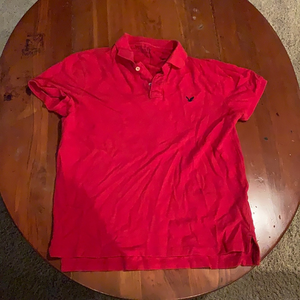 Like New - AE Red Men’s Polo - Size Large